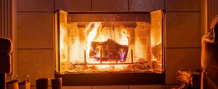 Mendota Hearth Landscape Fireplace Installation in La Grange, Illinois