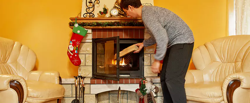 Rusted Metal Fireplace Restoration in La Grange, Illinois